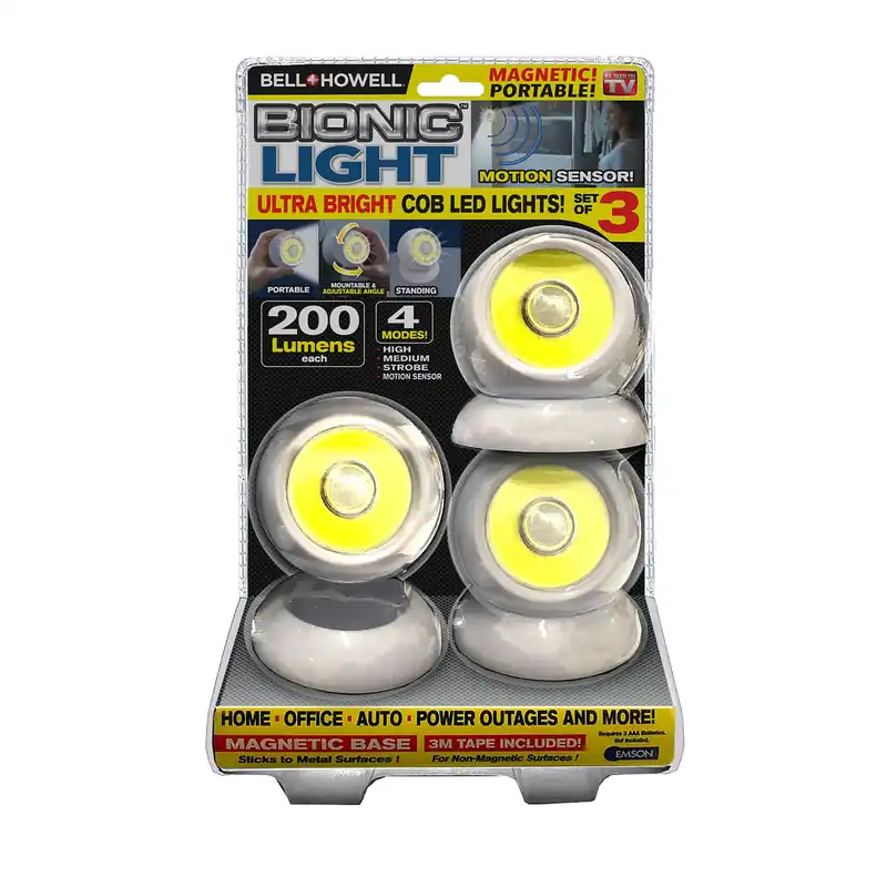 Bell & Howell As Seen On TV 2.95 In. L White Battery Powered LED Accent Light 200 Lm