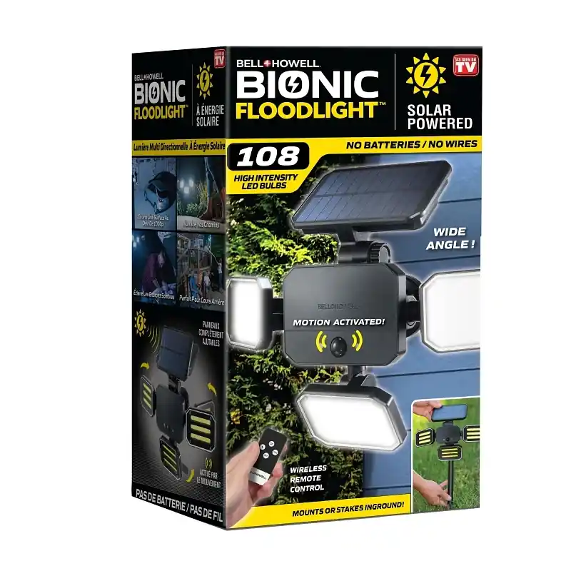 Bell & Howell Bionic Solar Powered 5 W LED Floodlight 1 Pk