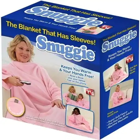 Cotton Candy Pink Snuggie With Sleeves And Pockets