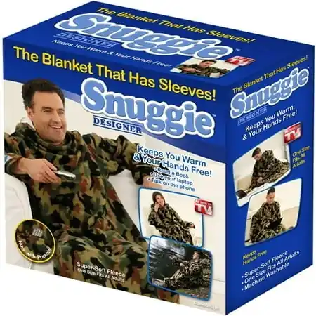 Camouflage Fleece Blanket With Sleeves For Ultimate Comfort And Warmth