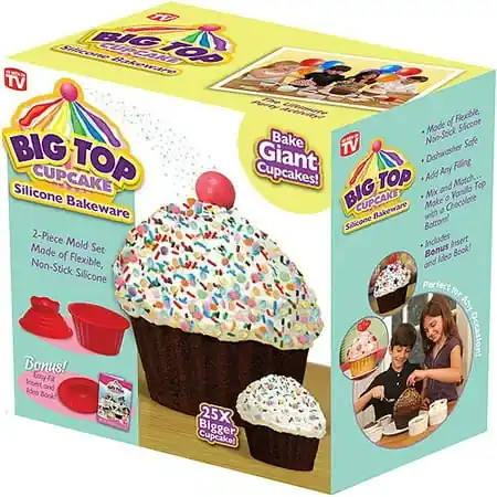 Big Top Cupcake Silicone Bakeware Mold - As Seen On Tv