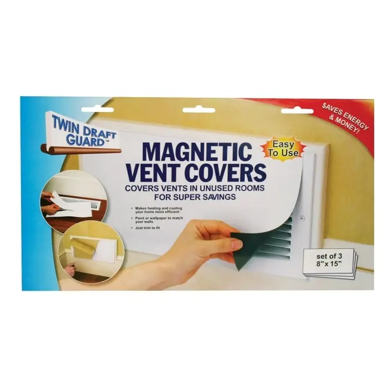 Set Of 3 Magnetic Vent Covers, 8" X 15" For Efficient Airflow Control