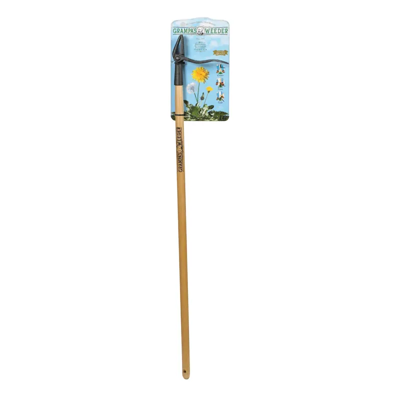 Grampa‘s Weeder 44 In. Steel Weeder With Wood Handle For Effortless Weed Removal