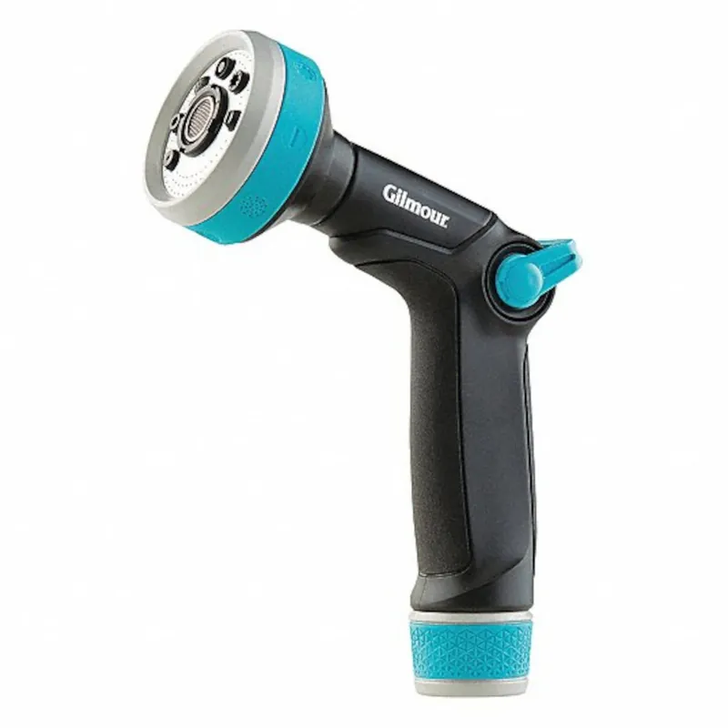 Swivel Watering Hose Nozzle, Metal Construction, Thumb-Trigger