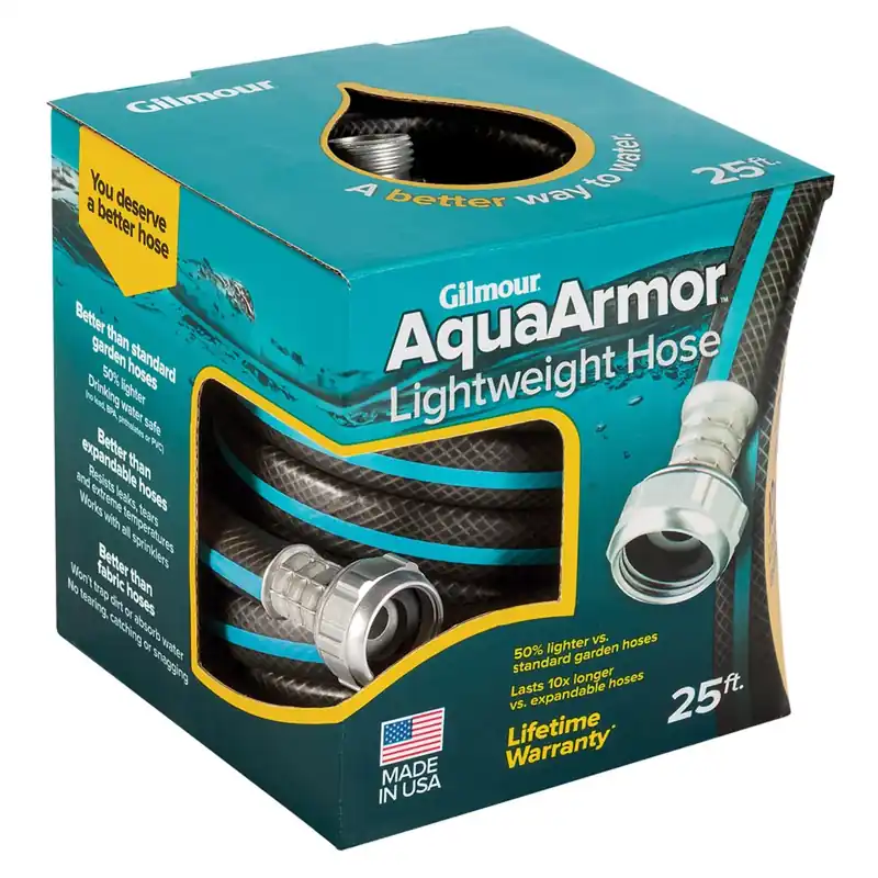Aquaarmor 1/2 In. D X 25 Ft. L Lightweight Garden Hose - Black/blue