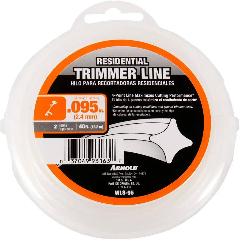 Residential Grade 0.095 In. Diameter X 40 Ft. Length Trimmer Line