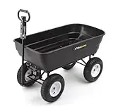 Gor108d-sc Poly Dump Cart With Convertible Handle, 1000 Lb Capacity