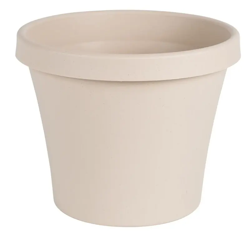 Terra 20 Inch Taupe Plastic Planter - Durable And Stylish Outdoor Pot