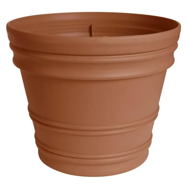 22 X 19.5 Terra Cotta Rolled Rim Plastic Planter By Bloem - Model 20-6012289