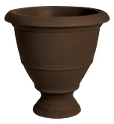 17 Inch Veranda Premium Poly Planter In Granite Brown - Model Rvn1704gb