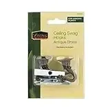 Swag Hooks Antique Brass Color - 2 Pack Picture Hangers Model 7082