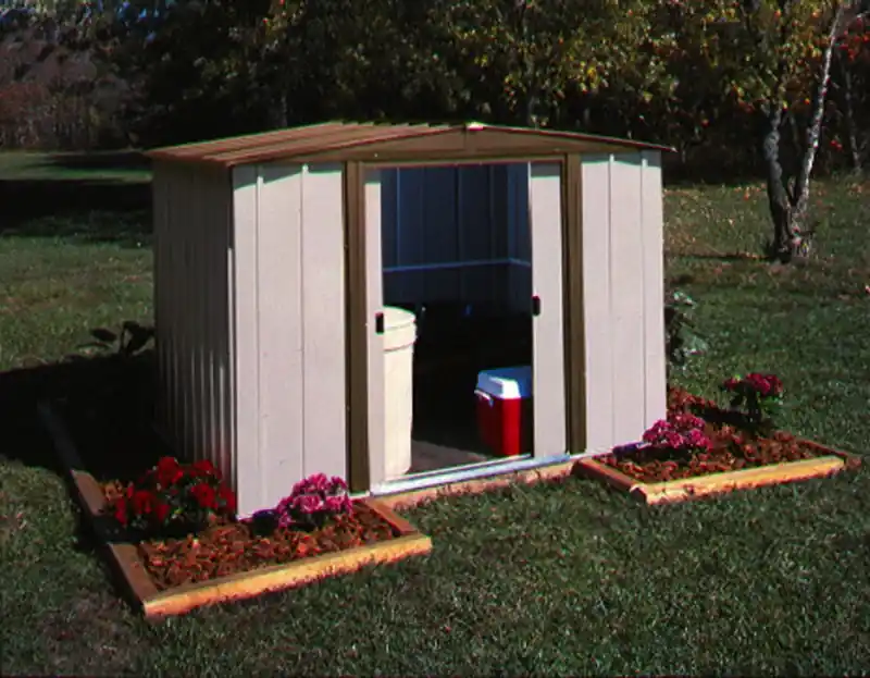 Bedford 8 Ft. X 8 Ft. Steel Storage Shed With Galvanized Finish