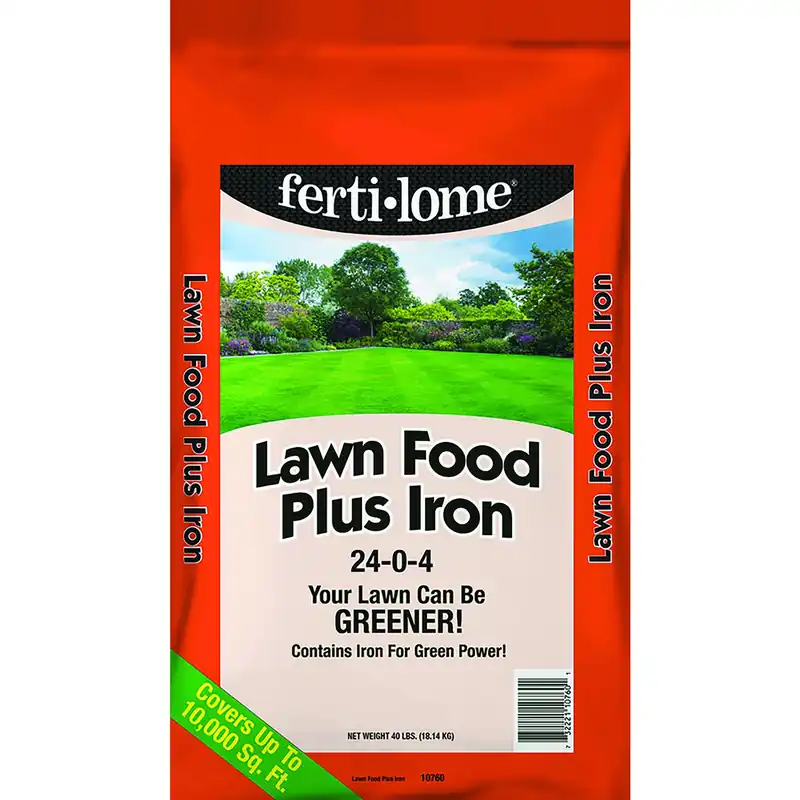 40 Lb. 24-0-4 Lawn Fertilizer Plus Iron For 10,000 Sq. Ft.