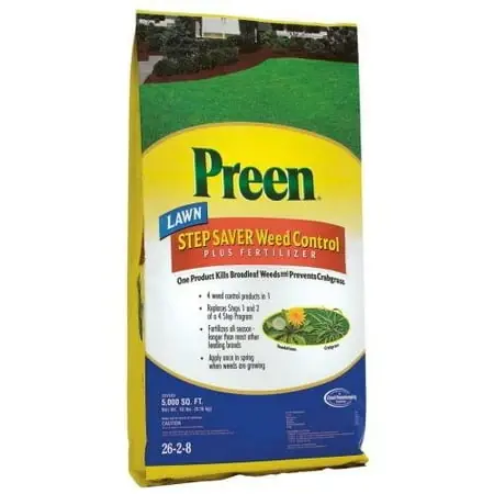 Lawn Step Saver Weed Control Plus Fertilizer - 19 Lb. Bag Covers 5000 Sq. Ft.