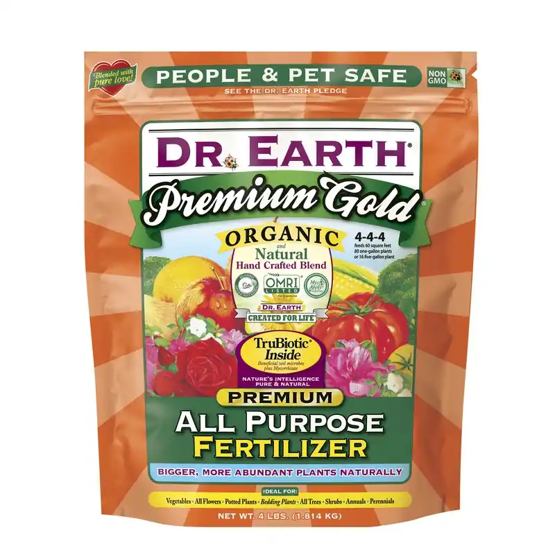 Premium Gold All-Purpose Organic Fertilizer, 4-4-4, 4 Lb. Bag