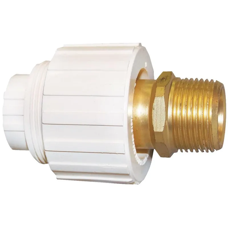 1/2 Inch X 1/2 Inch Slip X Mip Cpvc Transition Brass Union Fitting