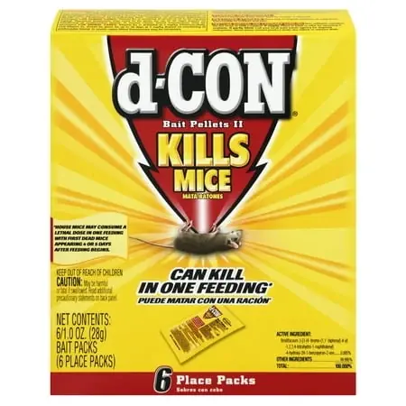 D-CON Rodenticide Rodent And Mouse Bait Pellets, 6 Count