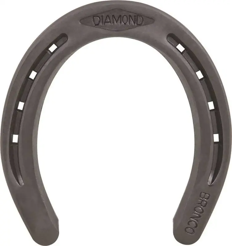 Plain Bronco Horseshoe, Model 00plainb, 5/16 In Thick, Steel Construction