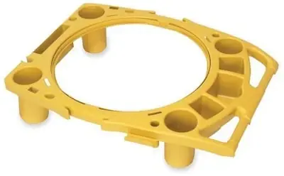 Rim Caddy 26-1/2" X 32-1/2" X 6-3/4" Yellow 4-compartment