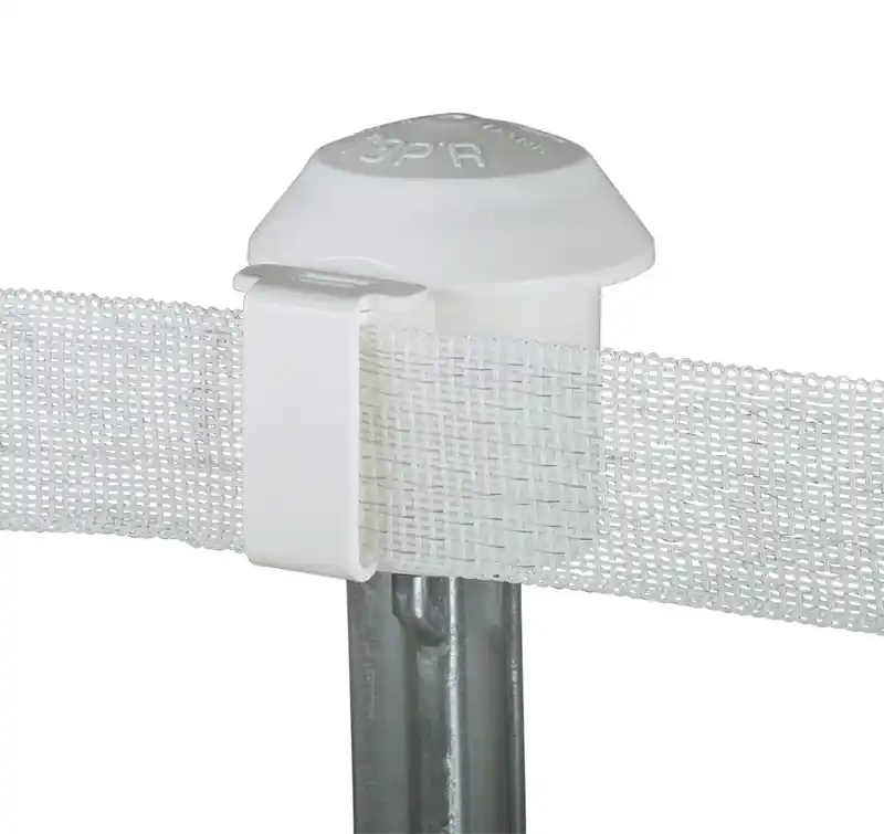 Dare T-Post Safety Cap And Insulator White