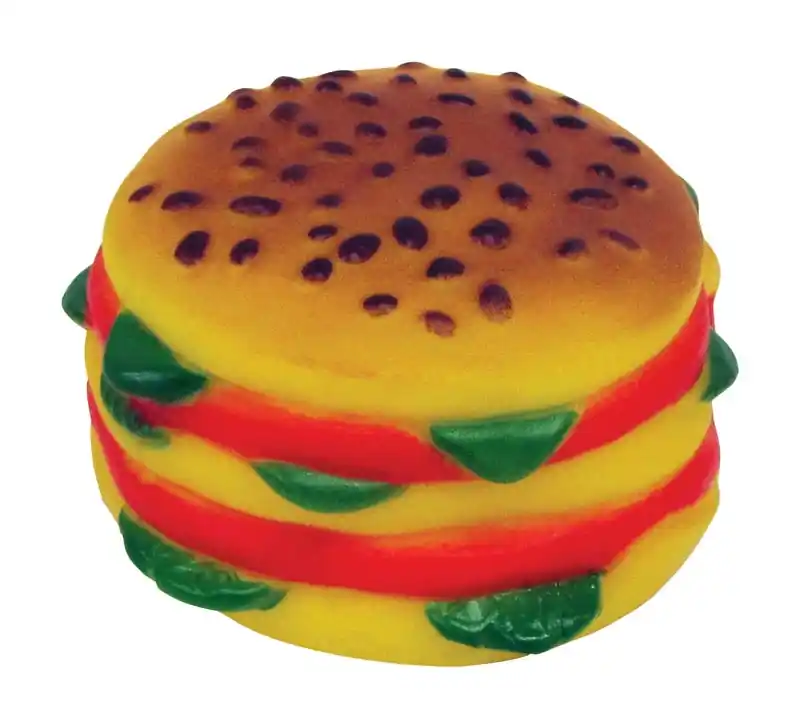 Boss Pet Digger‘s For Dog Multicolored Vinyl Hamburger Squeaky Dog Toy Large 1 Pk