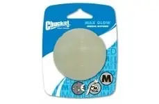 ! Max Glow Rubber Ball Dog Toy, Medium, 2.5 Inch, White