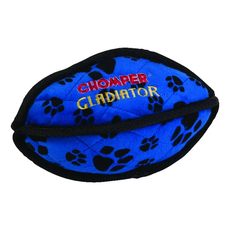 Gladiator Large Black/blue Nylon/plush Tuff Football Dog Toy Wb11506