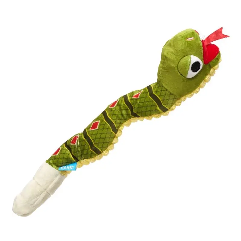 Bark For Dog Multicolored Plush Snake Dog Toy 1 Pk