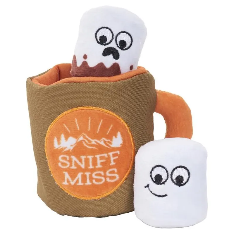 Bark Multicolor Plush Sniff‑Miss Dog Toy – Single Pack