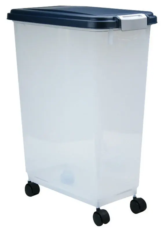 Iris Plastic 47 Quart Airtight Pet Food Storage Container In Navy