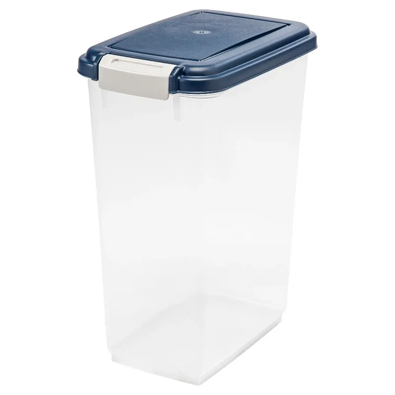 Airtight Pet Food Storage Container, 23 Quart Capacity, Navy Color