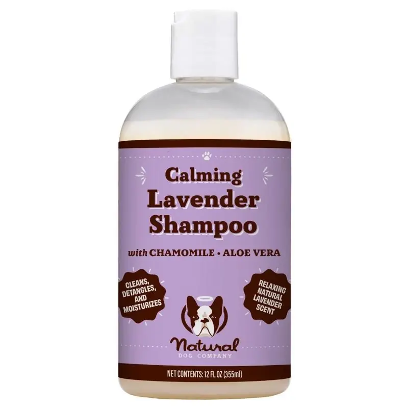 Natural Dog Company Calming Lavender Dog Deodorizing Shampoo 12 Oz