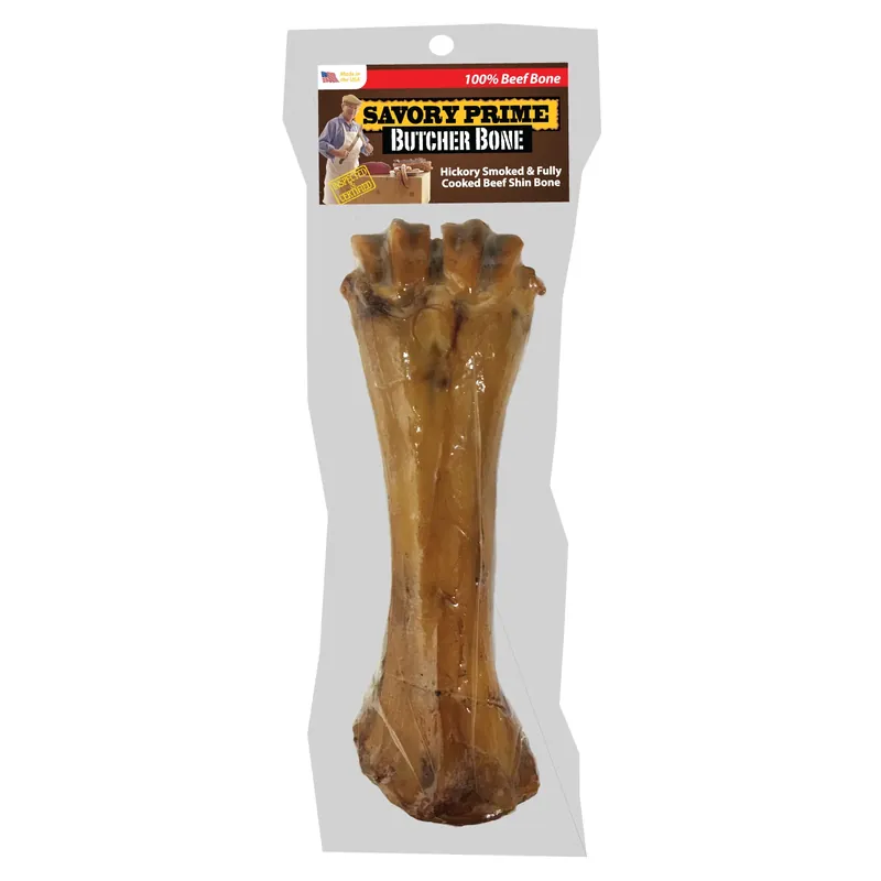 Savory Prime Butcher Bones Beef Grain Free Shin Bone For Dogs 1.2 Lb