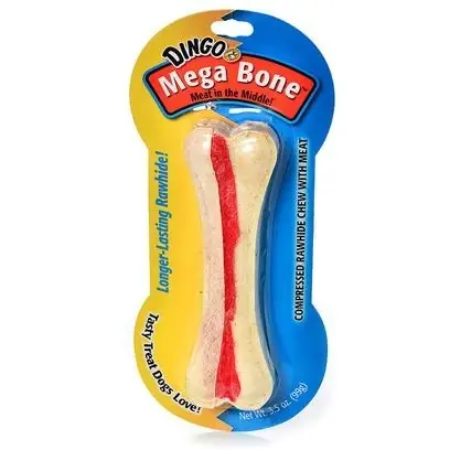 Dingo Mega Bone Medium Rawhide Chew 6.5" - Model 98024