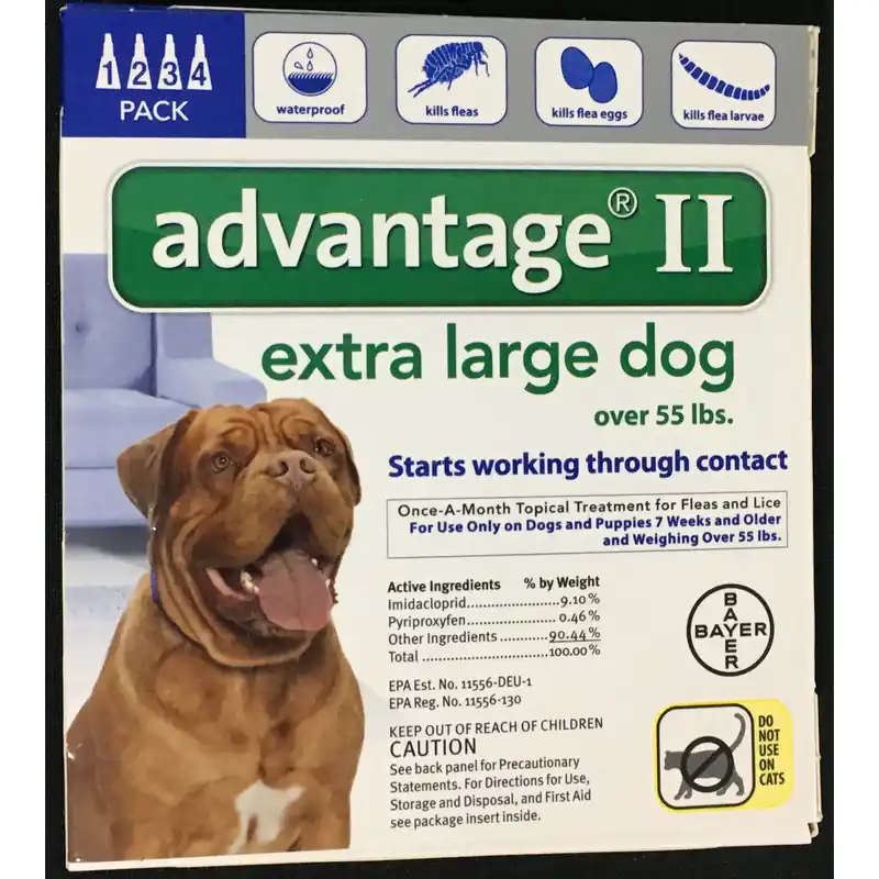 Elanco Advantage II Liquid Dog Flea Drops 0.54 Oz