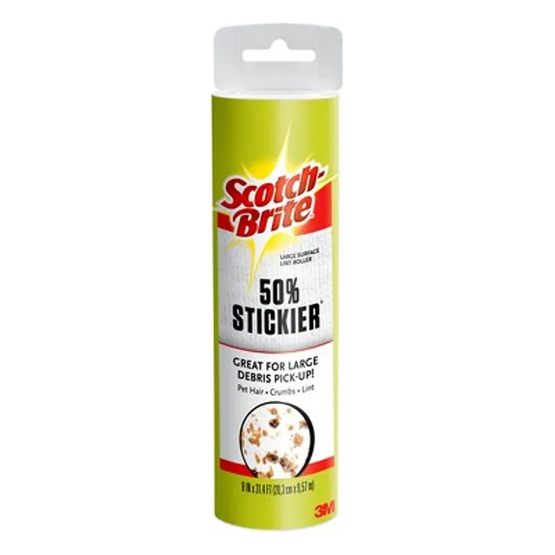 50% Stickier Large Surface Lint Roller Refill, 60 Sheets, 8 In. Width