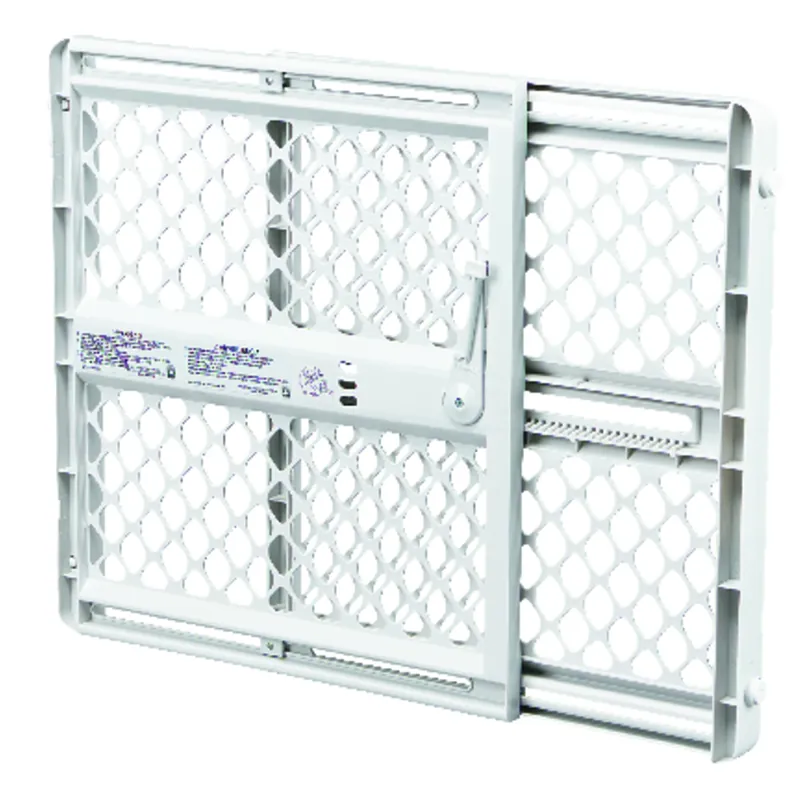 Pet Gate, Light Gray Plastic, 26 To 42 X 26 In.