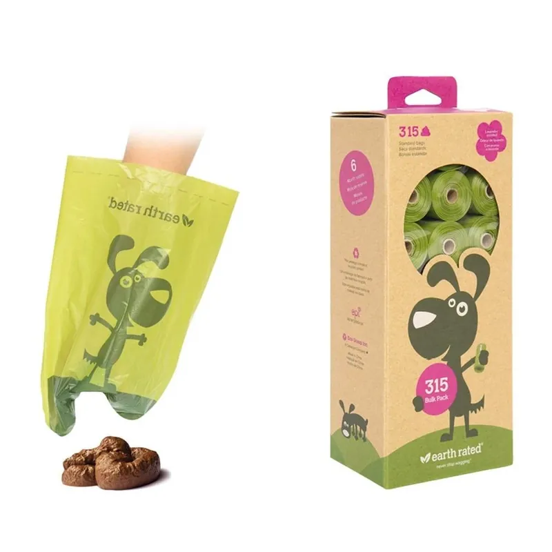 Earth Rated PoopBags 315 Scented Refill Bags, Large, Green