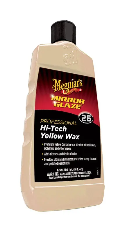 Mirror Glaze Auto Wax 16 Oz - Premium Carnauba Liquid Wax For High Gloss Finish