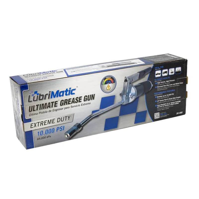 14 Oz Ultimate Manual Grease Gun 10,000 Psi With 10" Hose