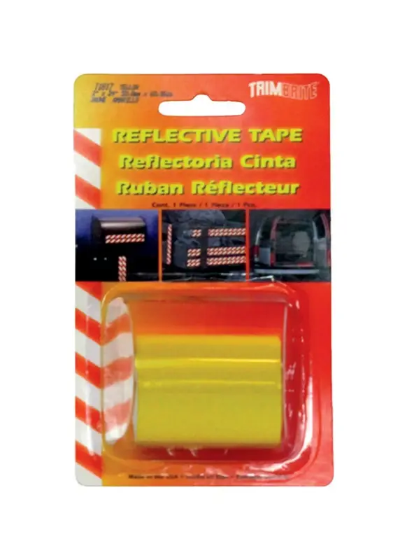 Trim Brite 2 In. W X 24 In. L Yellow Reflective Tape 1 Pk