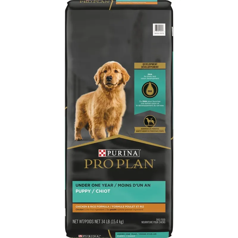 Dry Dog Food, Focus Chicken & Rice Puppy, 34 Lbs.
