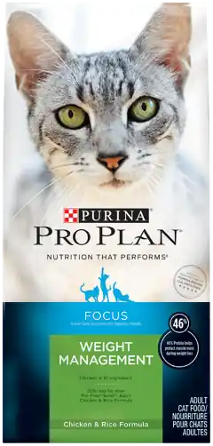 Purina Pro Plan Focus Weight Management Chicken & Rice Formula Adult Dry Cat Food, 16 Lbs.