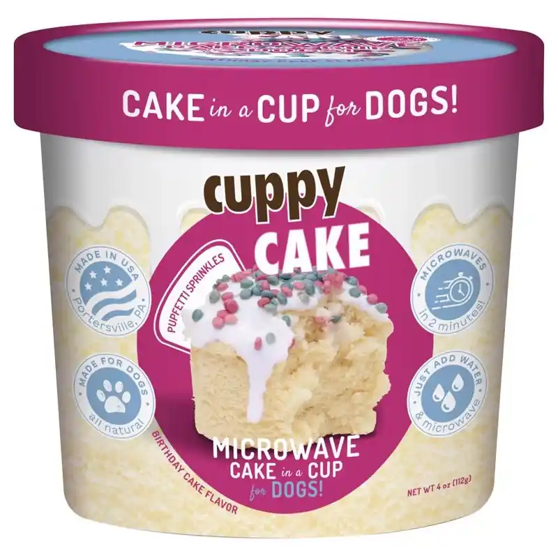 Cuppy Cake Birthday Cake With Pupfetti Sprinkles Dog Treats 4 Oz
