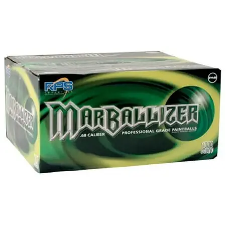 Marballizer 1000 Count Black And Gator Green Paintballs