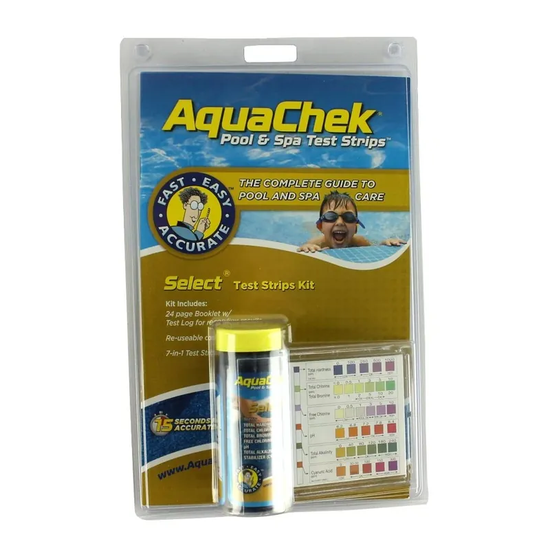 Aquachek Select 7-in-1 Pool And Spa Test Strips Kit With 50 Strips And Guide