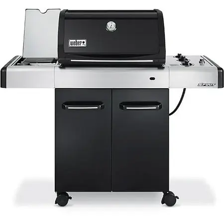 Spirit E-320 36,000 Btu 3 Burner Liquid Propane Gas Grill With Side Burner, Black