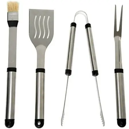 4 Piece Stainless Steel Bbq Tool Set - Model Bbq-467194