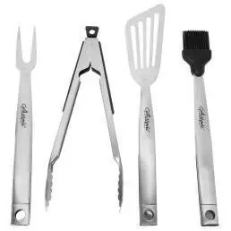 Bbq-509412 4-piece Bbq Tool Set For Grilling Enthusiasts