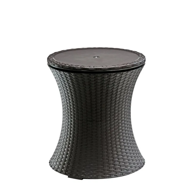 Keter 7.5 Gallon Resin Rattan Drink Cooler Patio Table
